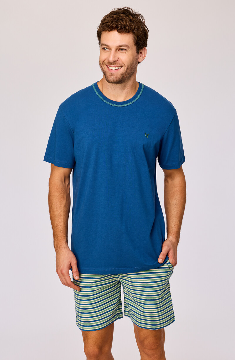 Woody Jongens-Heren pyjama, donkerblauw