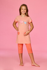 Woody Meisjes-Dames pyjama, multicolor streep