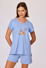 Woody Meisjes-Dames pyjama, blauw