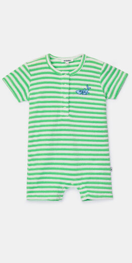 Woody Unisex jumpsuit, groene streep