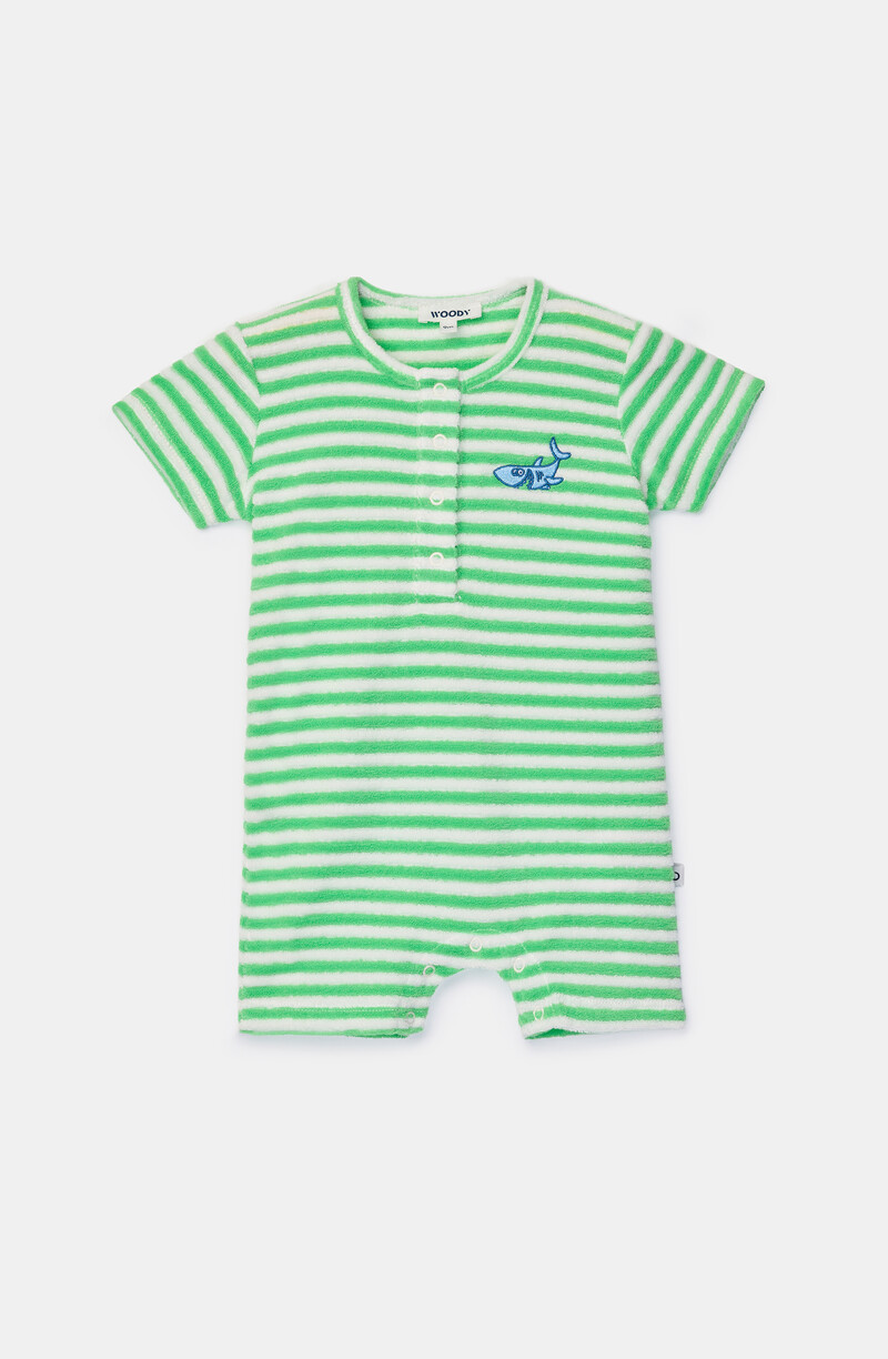 Woody Unisex jumpsuit, groene streep