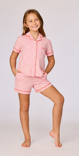 Woody Meisjes-Dames pyjama, plantjes print