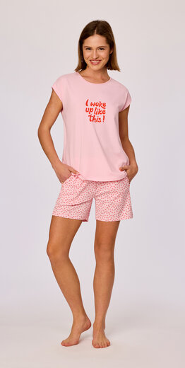 Woody Meisjes-Dames pyjama, lichtroze