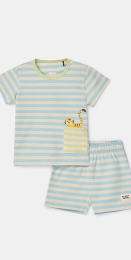 Woody Unisex pyjama, blauwe streep
