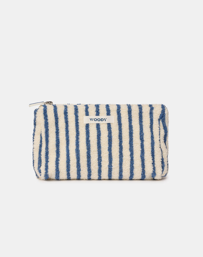 Woody Tas, donkerblauwe streep