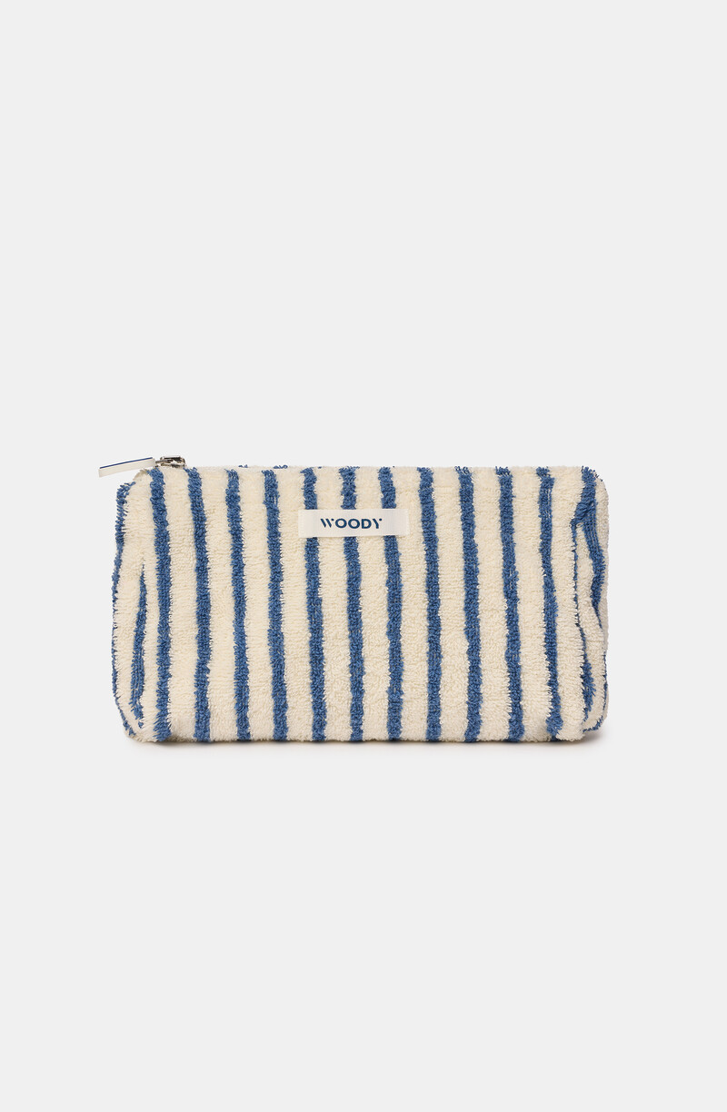 Woody Tas, donkerblauwe streep
