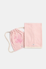 Woody Handdoek, roze streep