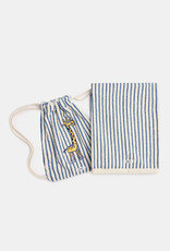 Woody Handdoek, donkerblauwe streep