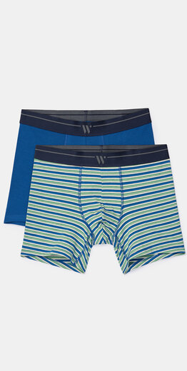 Woody Heren boxer, donkerblauw + streep