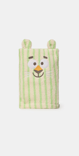 Woody Washandje, groene streep