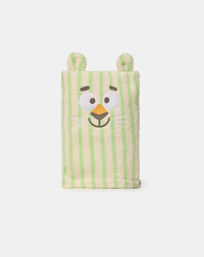 Woody Washandje, groene streep