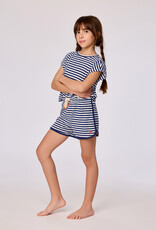 Woody short, marineblauwe streep