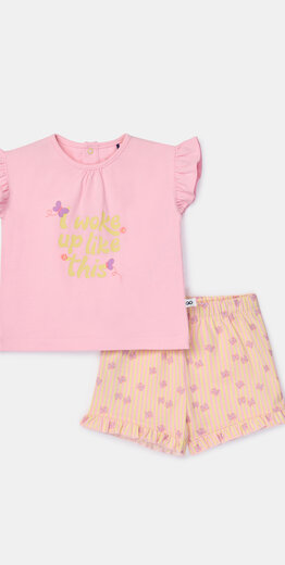 Woody Meisjes-Dames pyjama, lichtroze