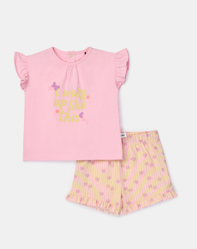 Woody Meisjes-Dames pyjama, lichtroze