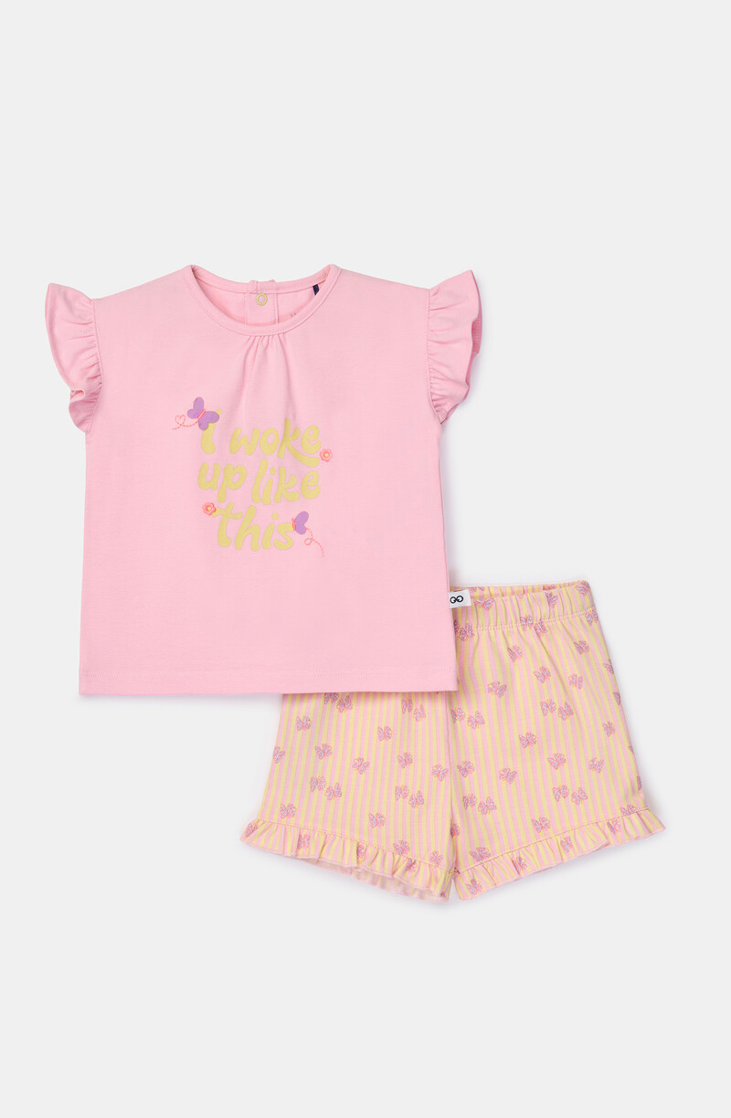 Woody Meisjes-Dames pyjama, lichtroze