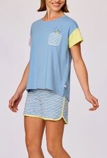 Woody Meisjes-Dames pyjama, blauw