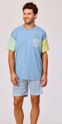 Woody Jongens-Heren pyjama, blauw