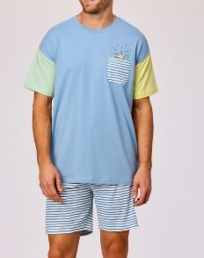 Woody Jongens-Heren pyjama, blauw
