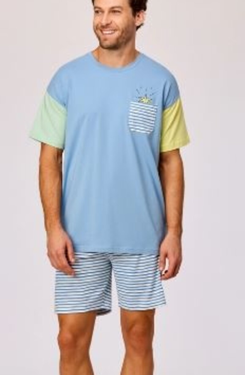 Woody Jongens-Heren pyjama, blauw