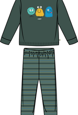 Jongens-Heren pyjama, donkergroen