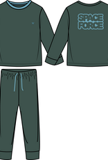 Jongens-Heren pyjama, donkergroen