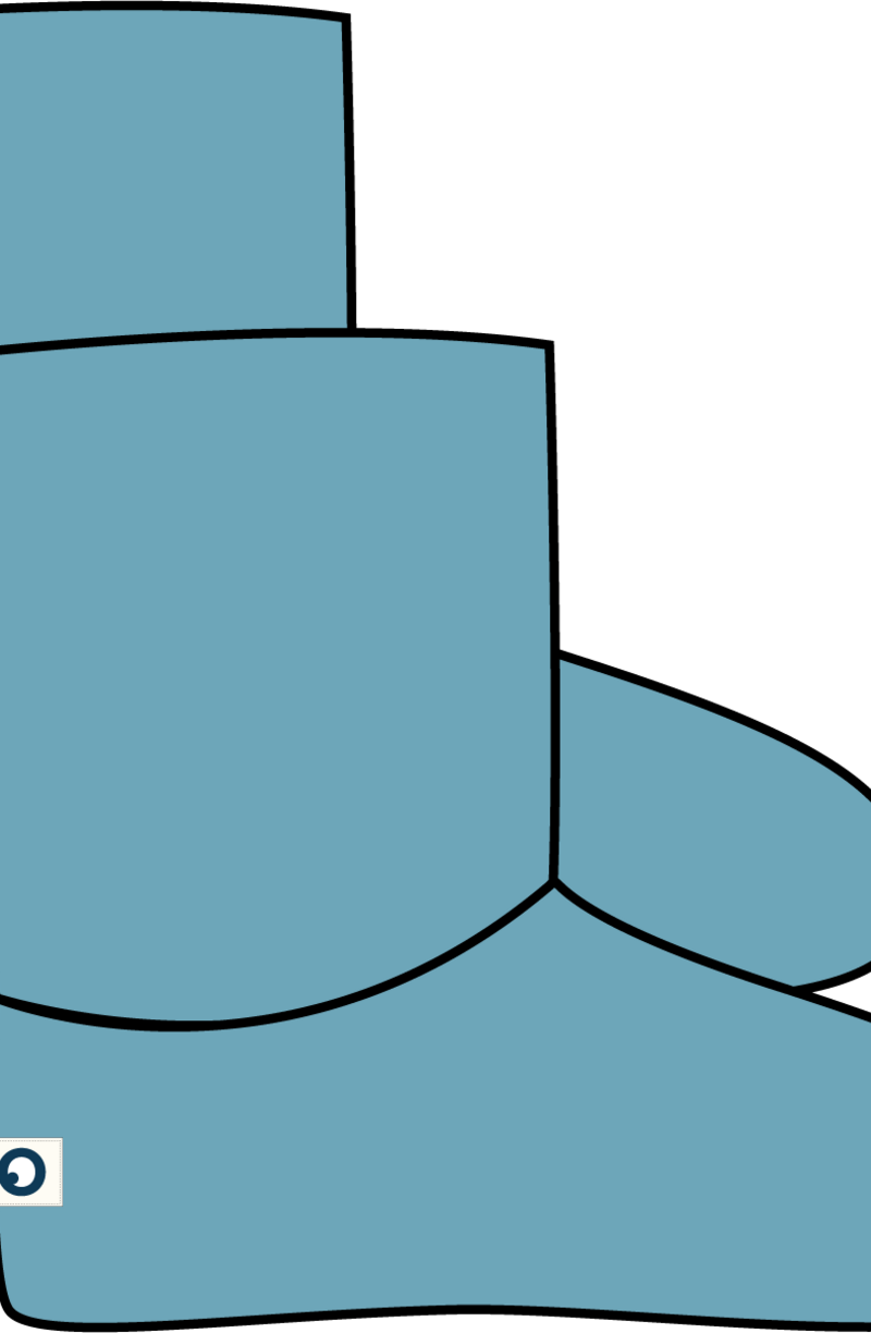 Pantoffels, blauw