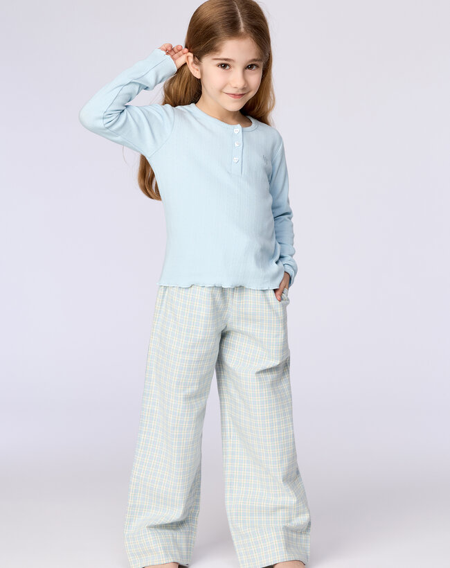 Woody Meisjes-Dames pyjama, lichtblauw