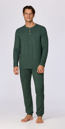 Woody Heren pyjama, donkergroen