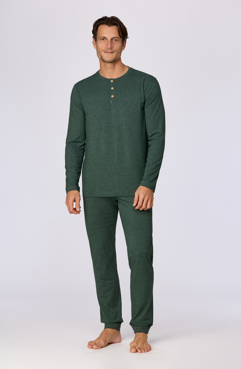 Woody Heren pyjama, donkergroen
