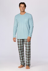 Woody Jongens-Heren pyjama, blauw grijs