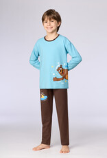 Woody Jongens-Heren pyjama, blauw