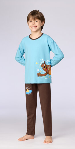 Woody Jongens-Heren pyjama, blauw