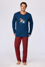 Woody Jongens-Heren pyjama, donkerblauw