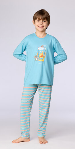 Woody Jongens-Heren pyjama, blauw