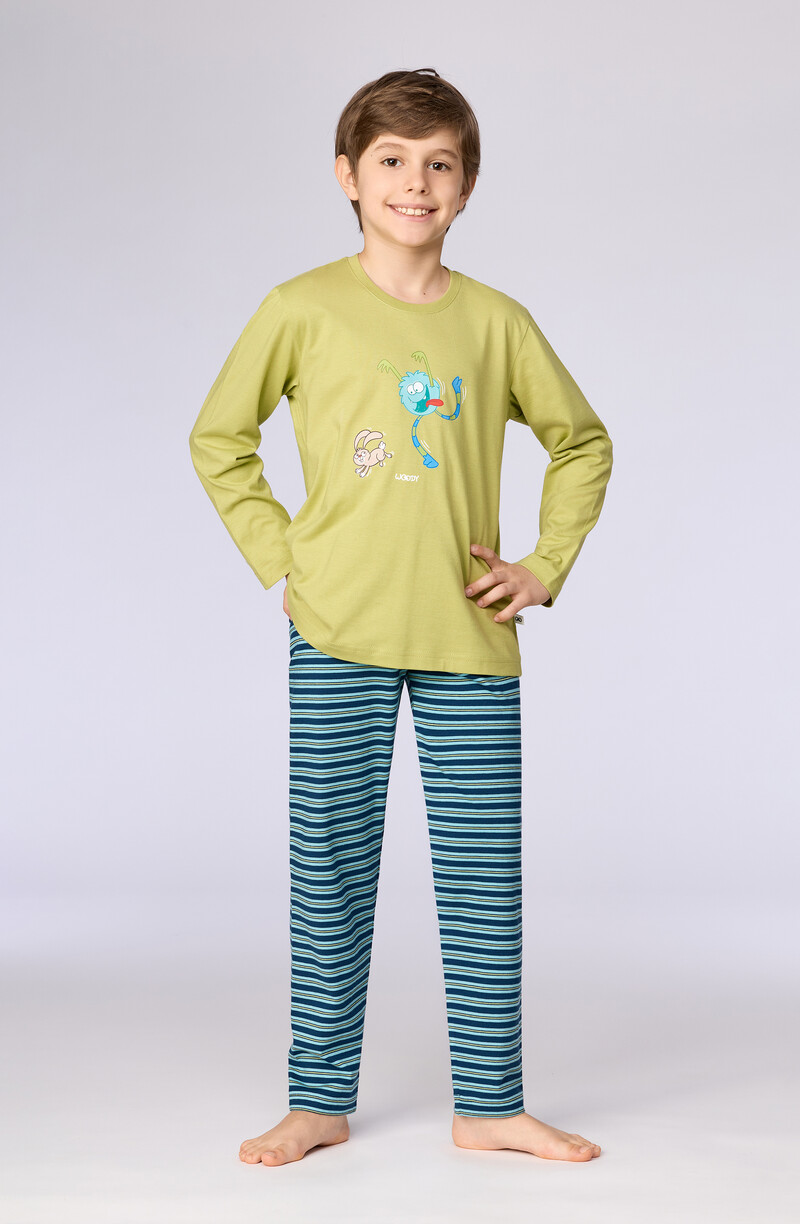 Woody Jongens-Heren pyjama, groen