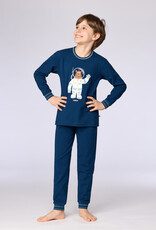 Woody Jongens-Heren pyjama, donkerblauw
