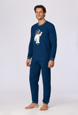 Woody Jongens-Heren pyjama, donkerblauw