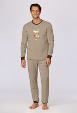 Woody Jongens-Heren pyjama, multicolor streep