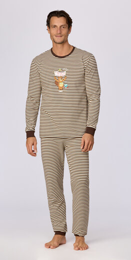 Woody Jongens-Heren pyjama, multicolor streep