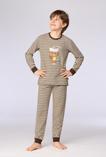 Woody Jongens-Heren pyjama, multicolor streep