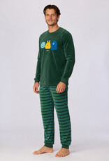 Woody Jongens-Heren pyjama, donkergroen