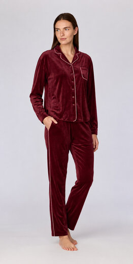 Woody Dames pyjama, bordeaux