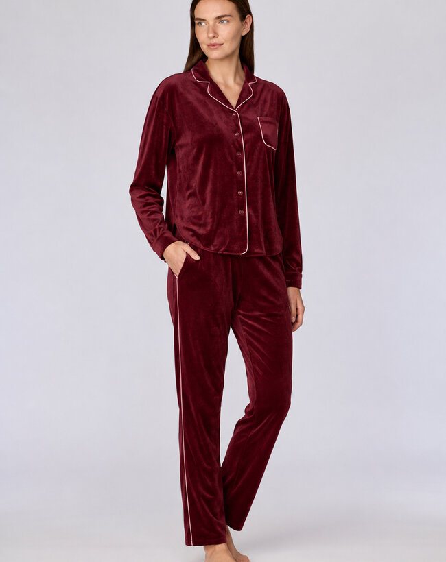 Woody Dames pyjama, bordeaux