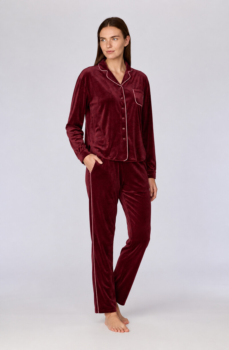 Woody Dames pyjama, bordeaux