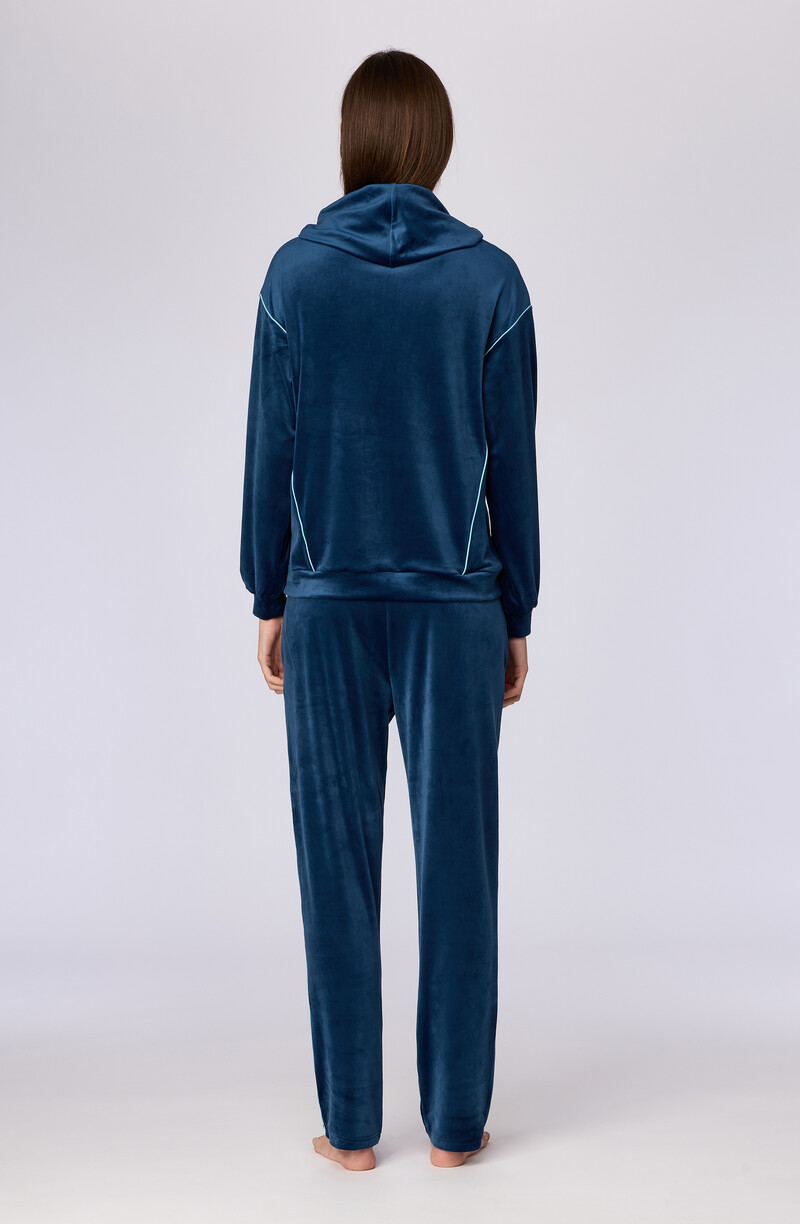 Woody Dames pyjama, donkerblauw