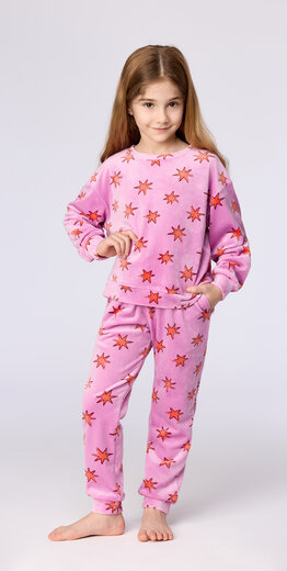 Woody Meisjes-Dames pyjama, sterrenprint