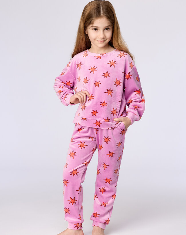 Woody Meisjes-Dames pyjama, sterrenprint