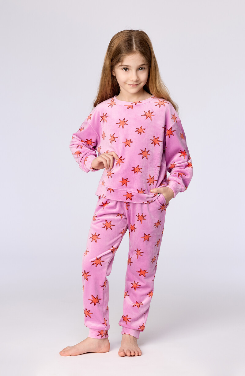 Woody Meisjes-Dames pyjama, sterrenprint