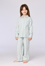 Woody Meisjes-Dames pyjama, lichtblauwe ruit