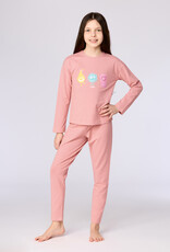 Woody Meisjes-Dames pyjama, multicolor streep